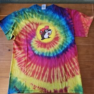 Unisex Buc-ee's Peace Love and Beaver Nuggets Tie Dye T Shirt Size Medium